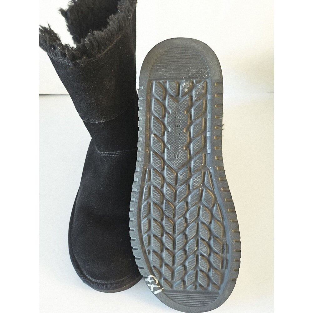 Koolaburra by UGG Women's Black Suede Faux Fur Lined Mid-Calf Zip Boot 7 - Picture 7 of 7